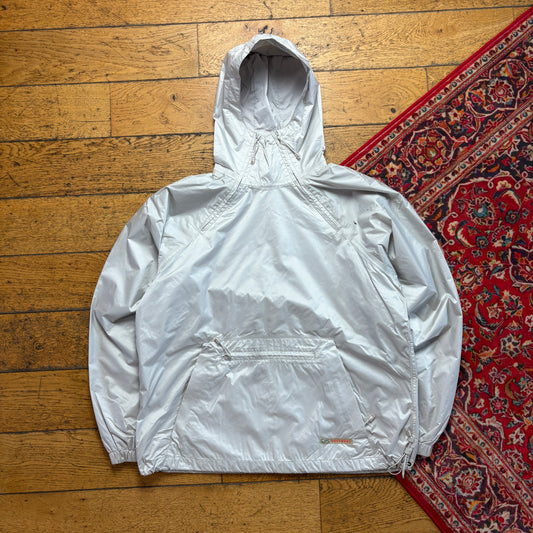 Vintage Oakley White Grey Plaid Lightweight Asymmetrical Gorpcore Jacket - M