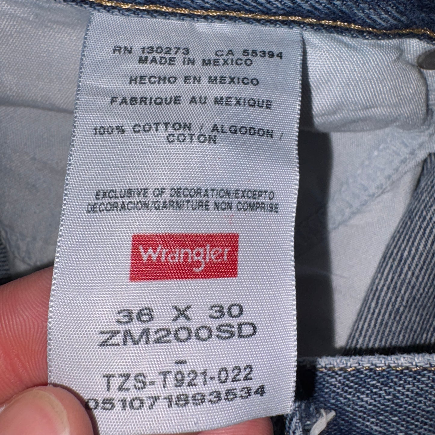 Vintage Wrangler Blue Denim Carpenter Baggy Shorts - 38