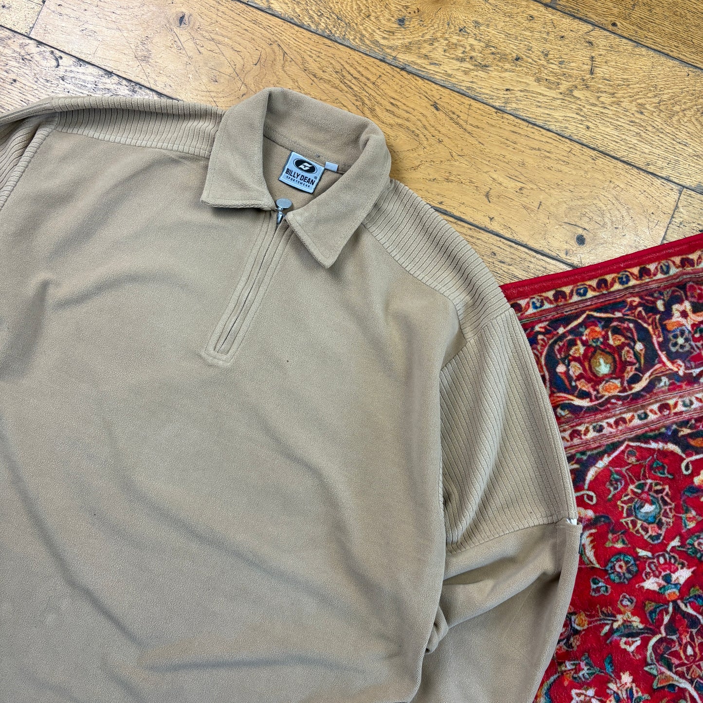 Vintage Billy Dean Brown Fleece Zip Sweatshirt - L