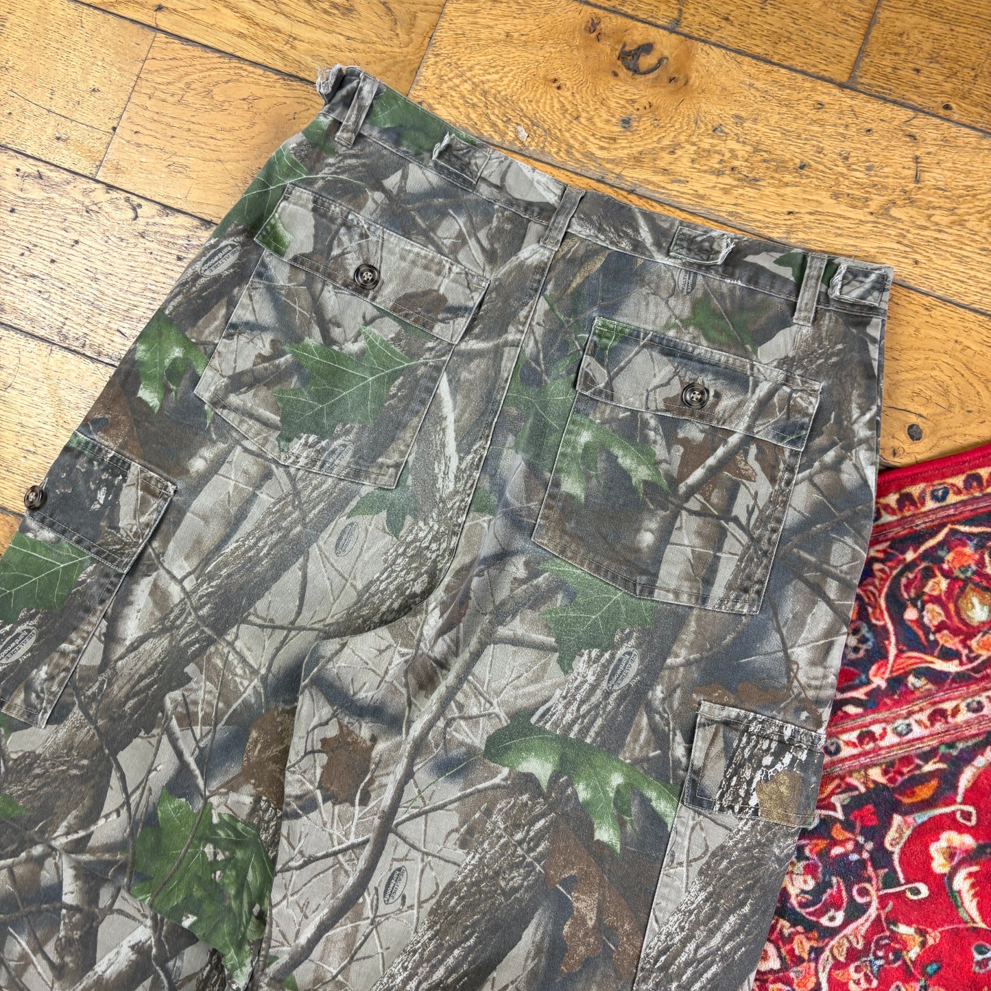 Vintage Real Tree Camo Green Hunting Workwear Trousers - 34