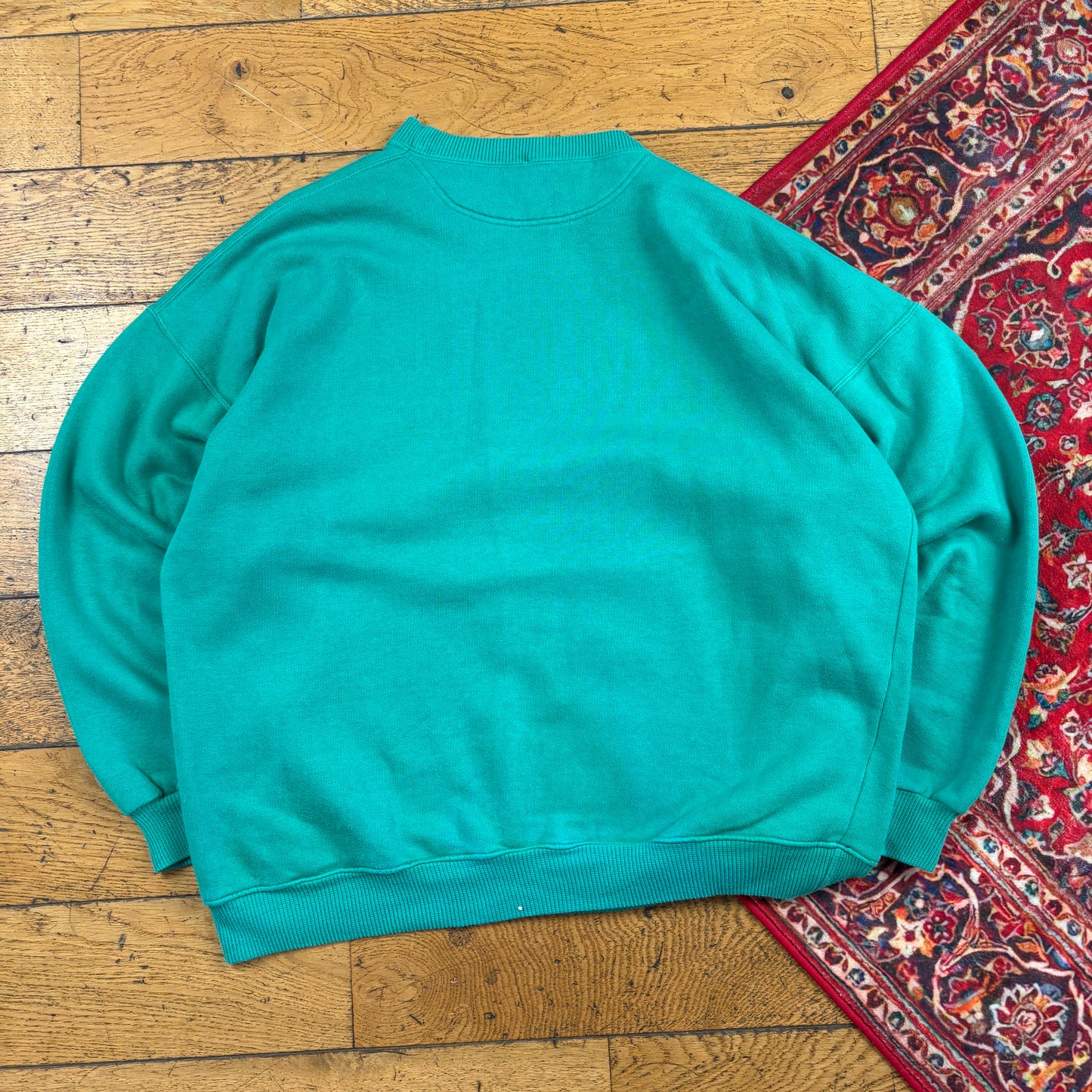 Vintage 90s Lange Skiing Green Graphic Sweatshirt - XL