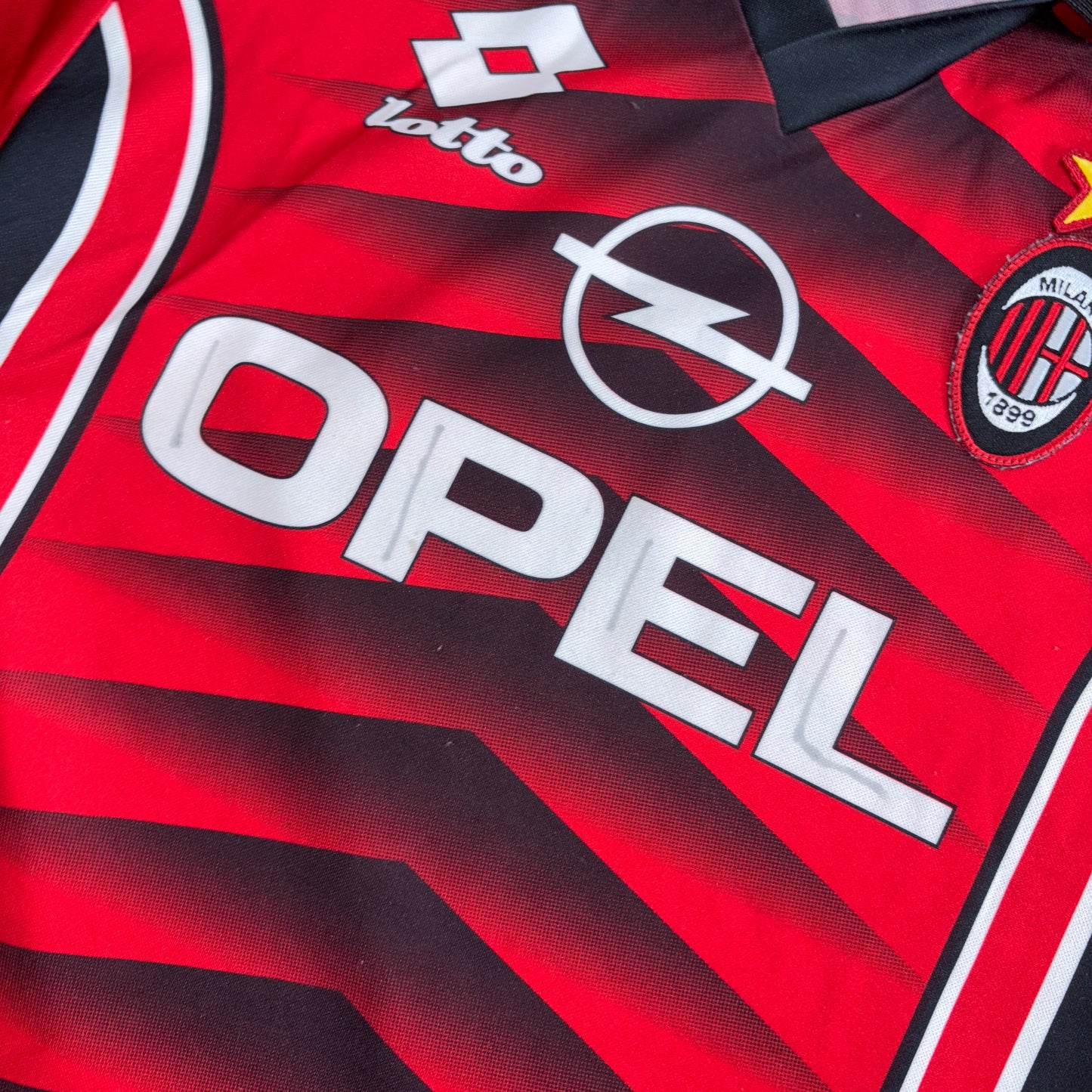 Vintage Lotto AC Milan Red Football Polo Shirt - XS