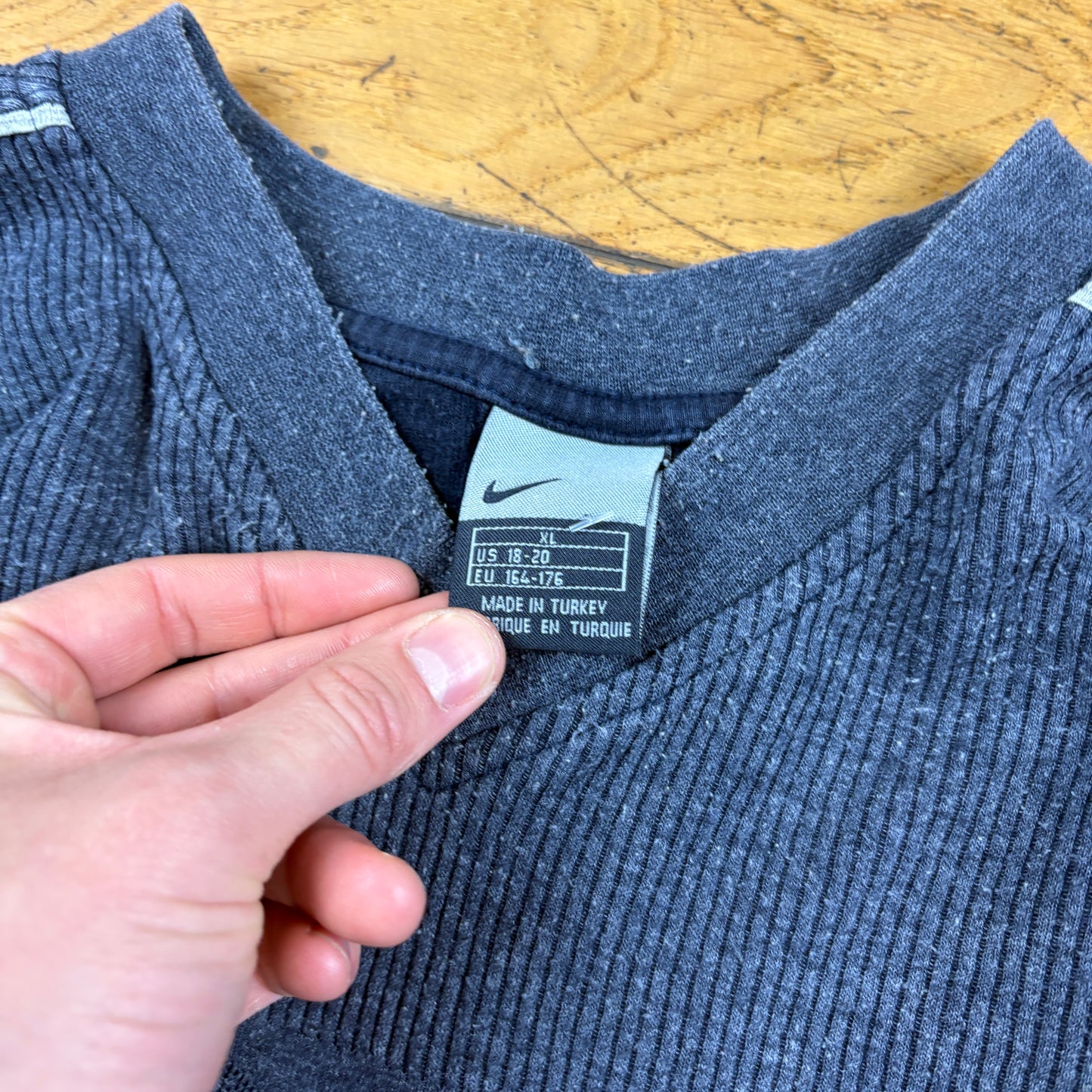 Vintage Nike Embroidered Grey T-Shirt - L