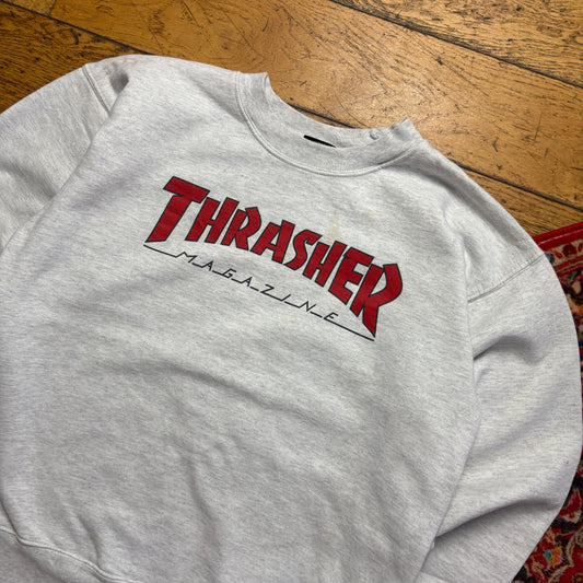 Vintage Thrasher Skate Grey Sweatshirt - S