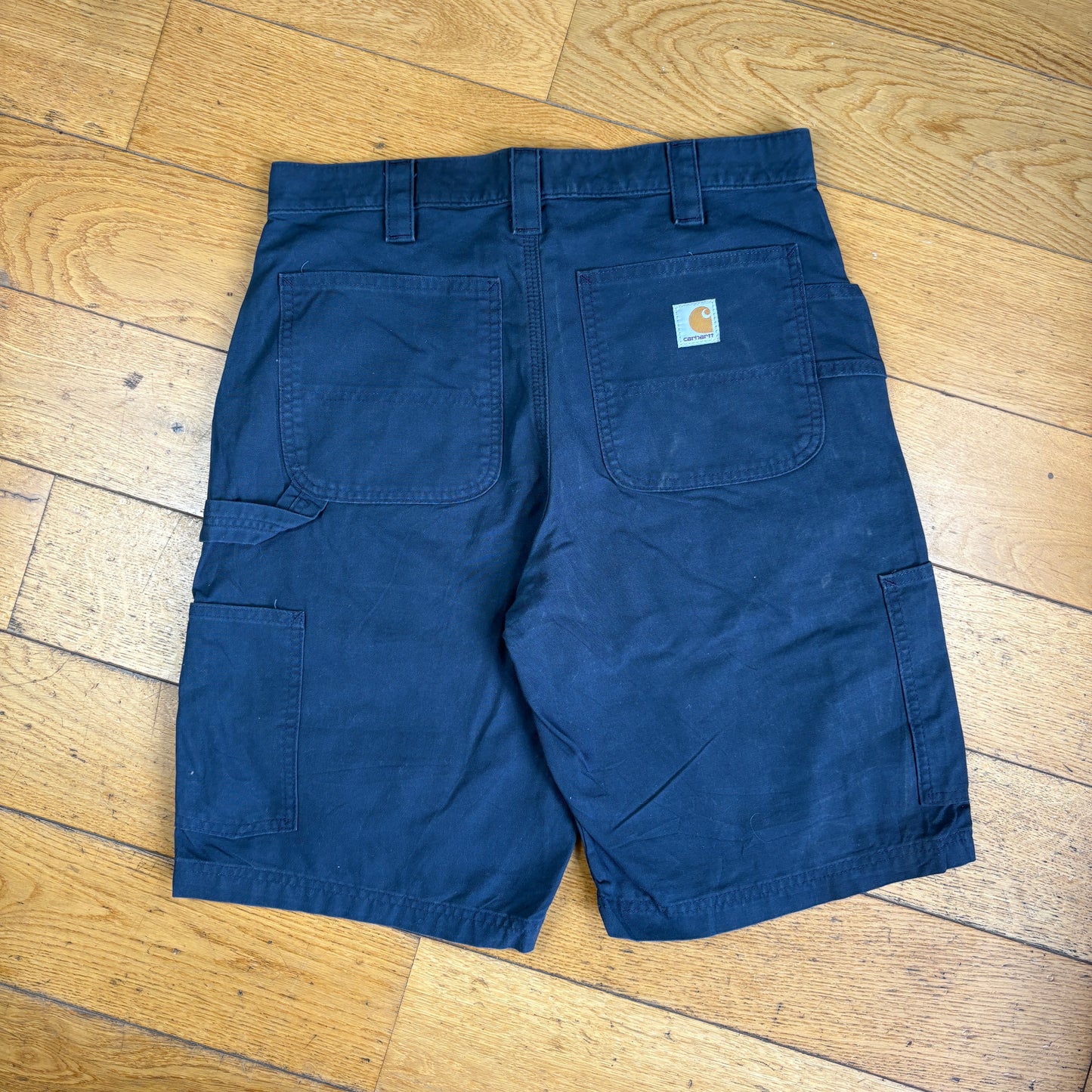 Vintage Carhartt Workwear Navy Baggy Carpenter Shorts - 32