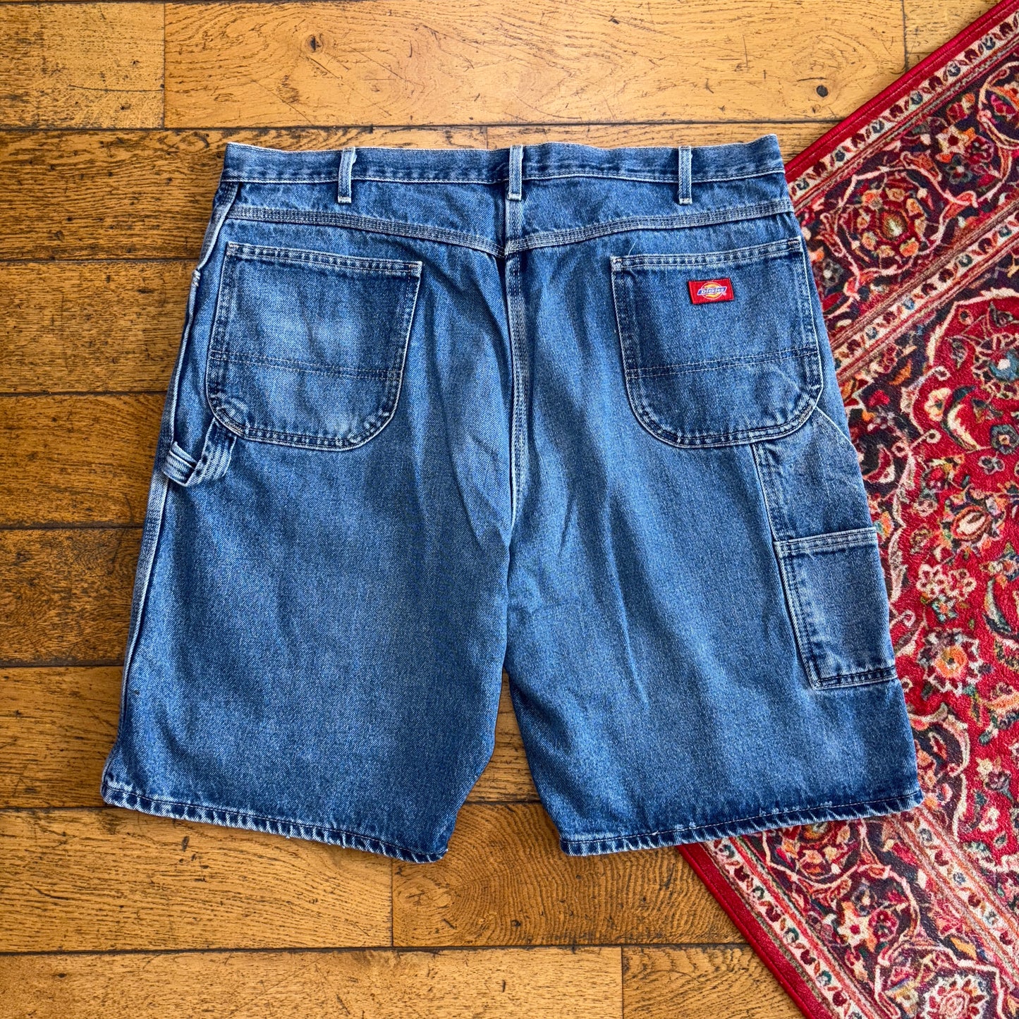 Vintage Dickies Workwear Carpenter Baggy Blue Shorts - 40