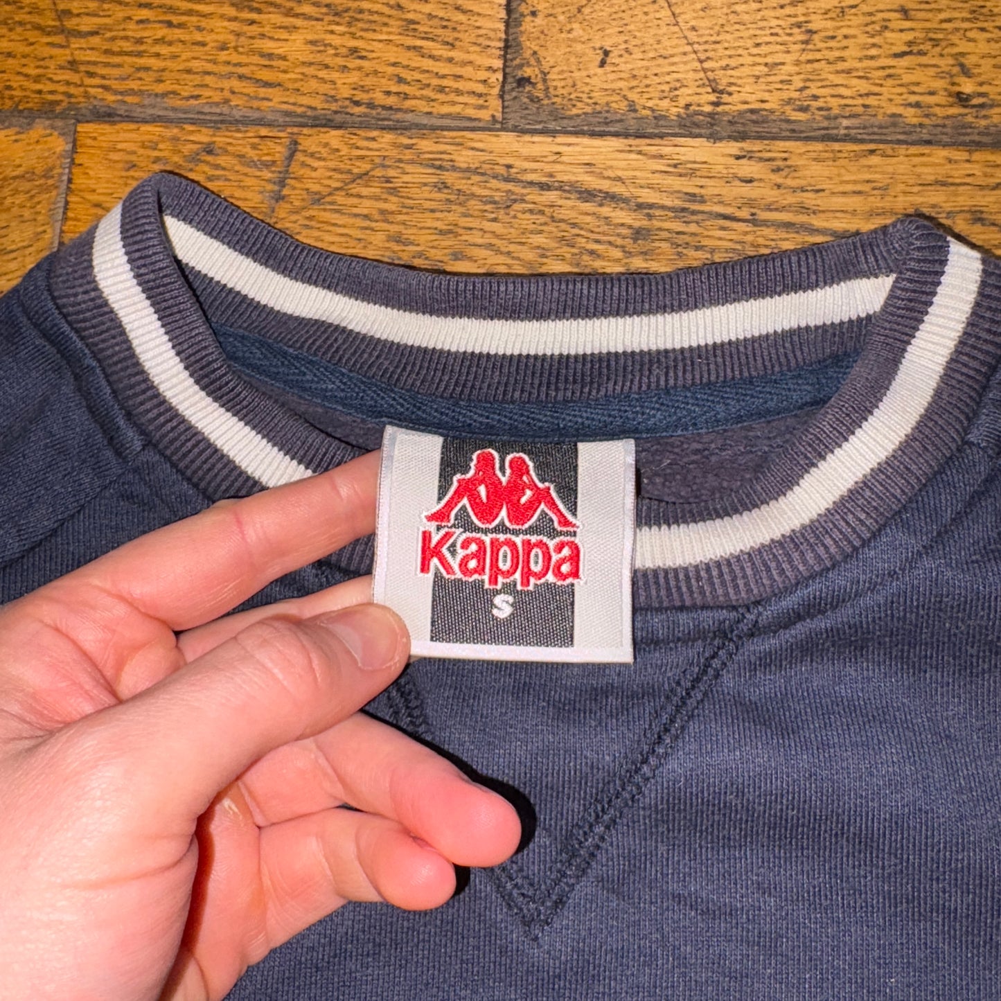Vintage Navy Kappa Embroidered Sweatshirt - M