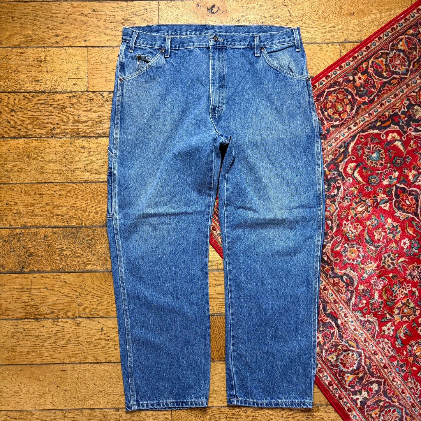 Vintage Dickies Workwear Carpenter Baggy Blue Jeans - 40R