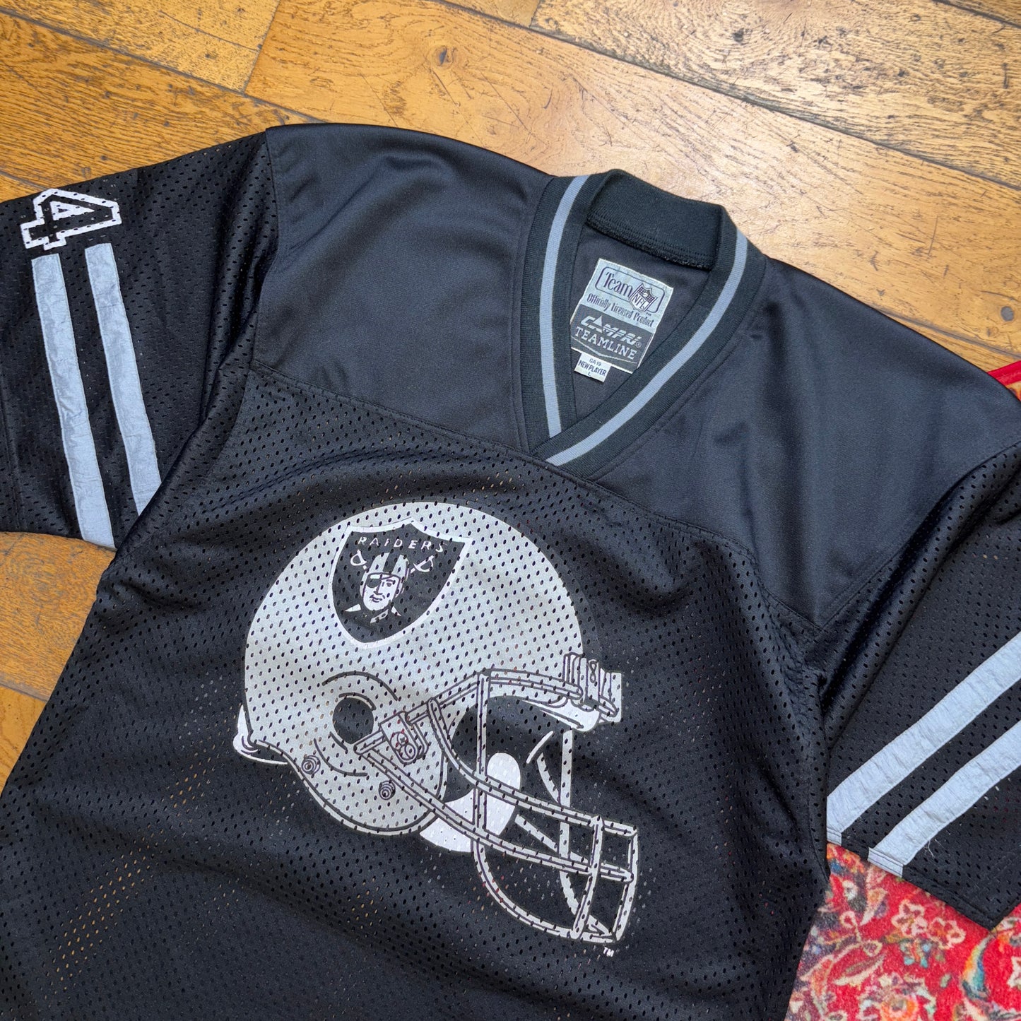 Vintage NFL Raiders Black Campri Official Football Jersey - L