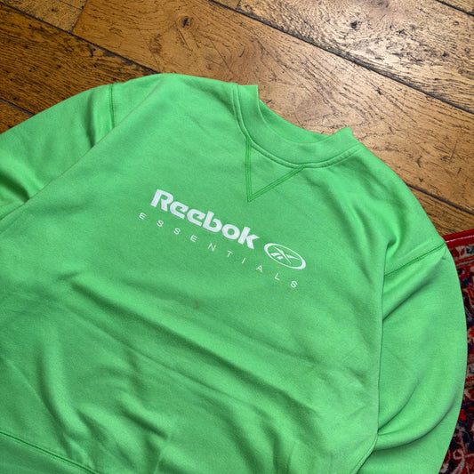 Vintage Reebok Green Embroidered Sweatshirt - M
