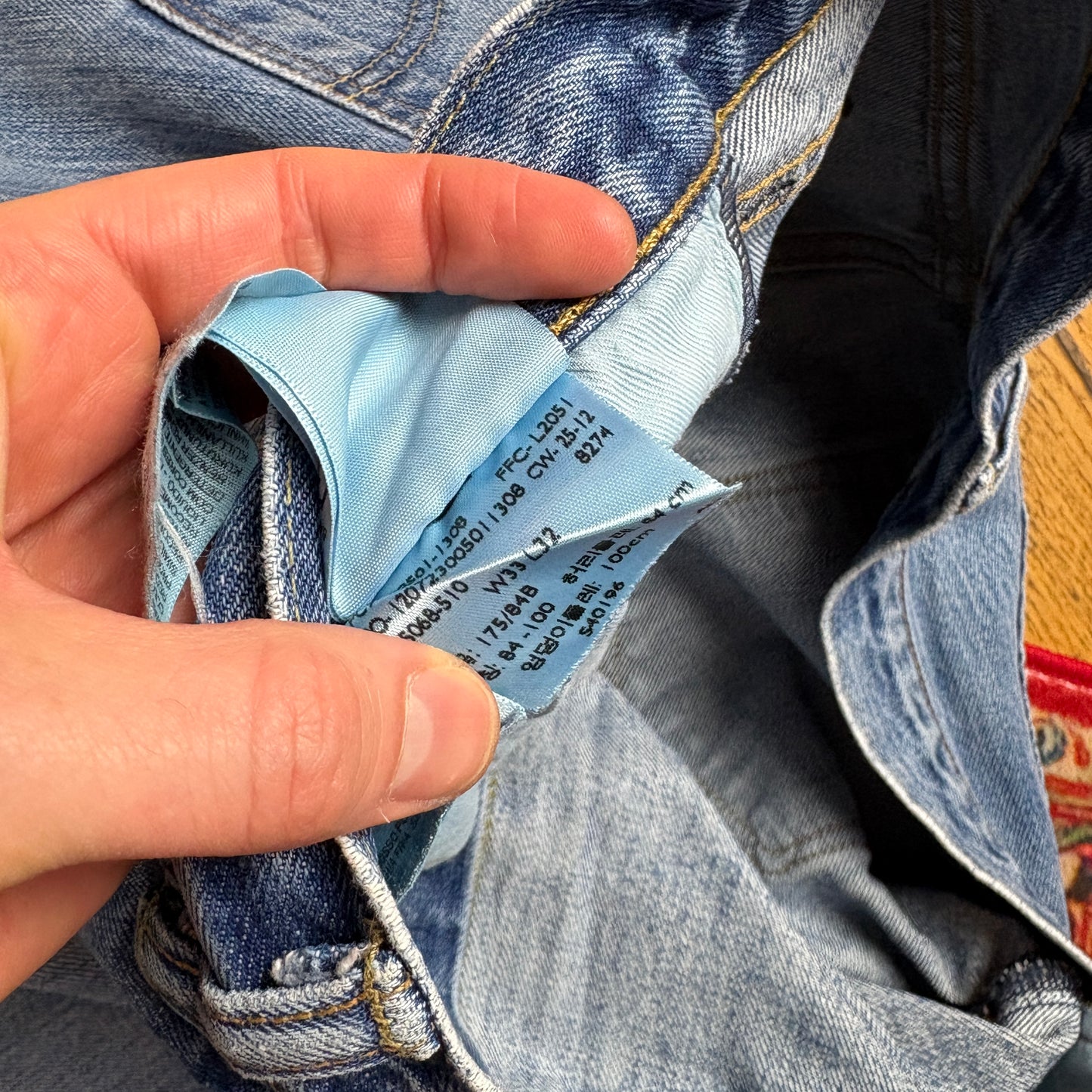 Vintage Levis Straight Blue Denim Jeans - 33R