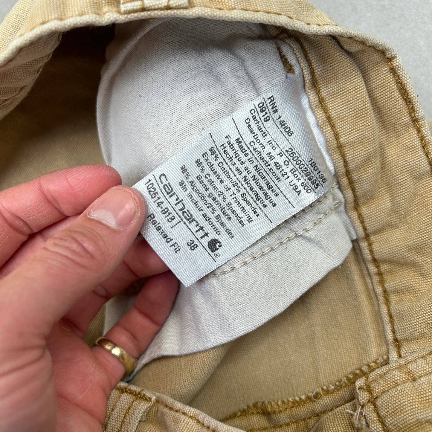 Vintage Carhartt Workwear Baggy Brown Carpenter Shorts - 38