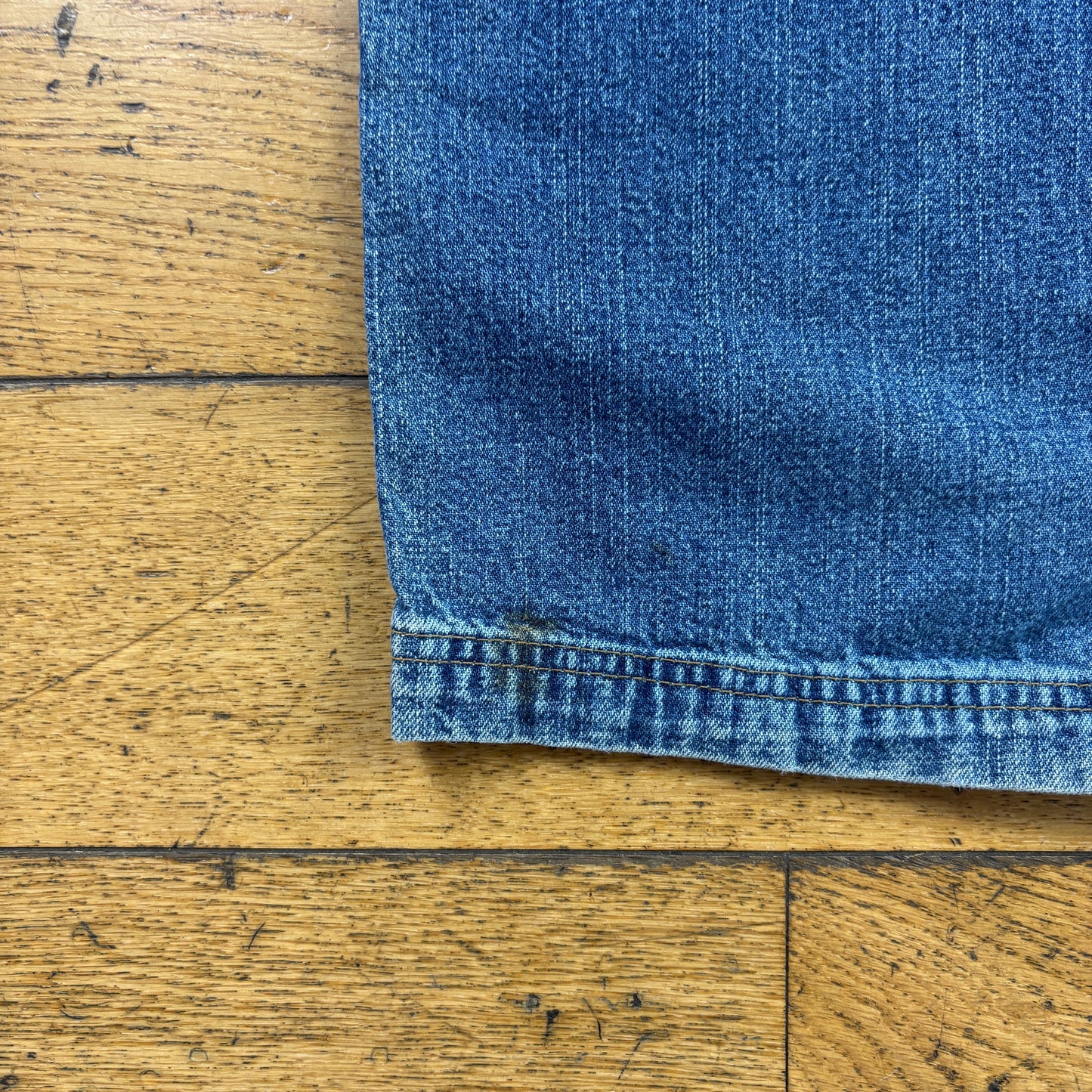 Vintage Bugle Boy Blue Cargo Embroidered Y2K Hip Hop Baggy Jeans - 34