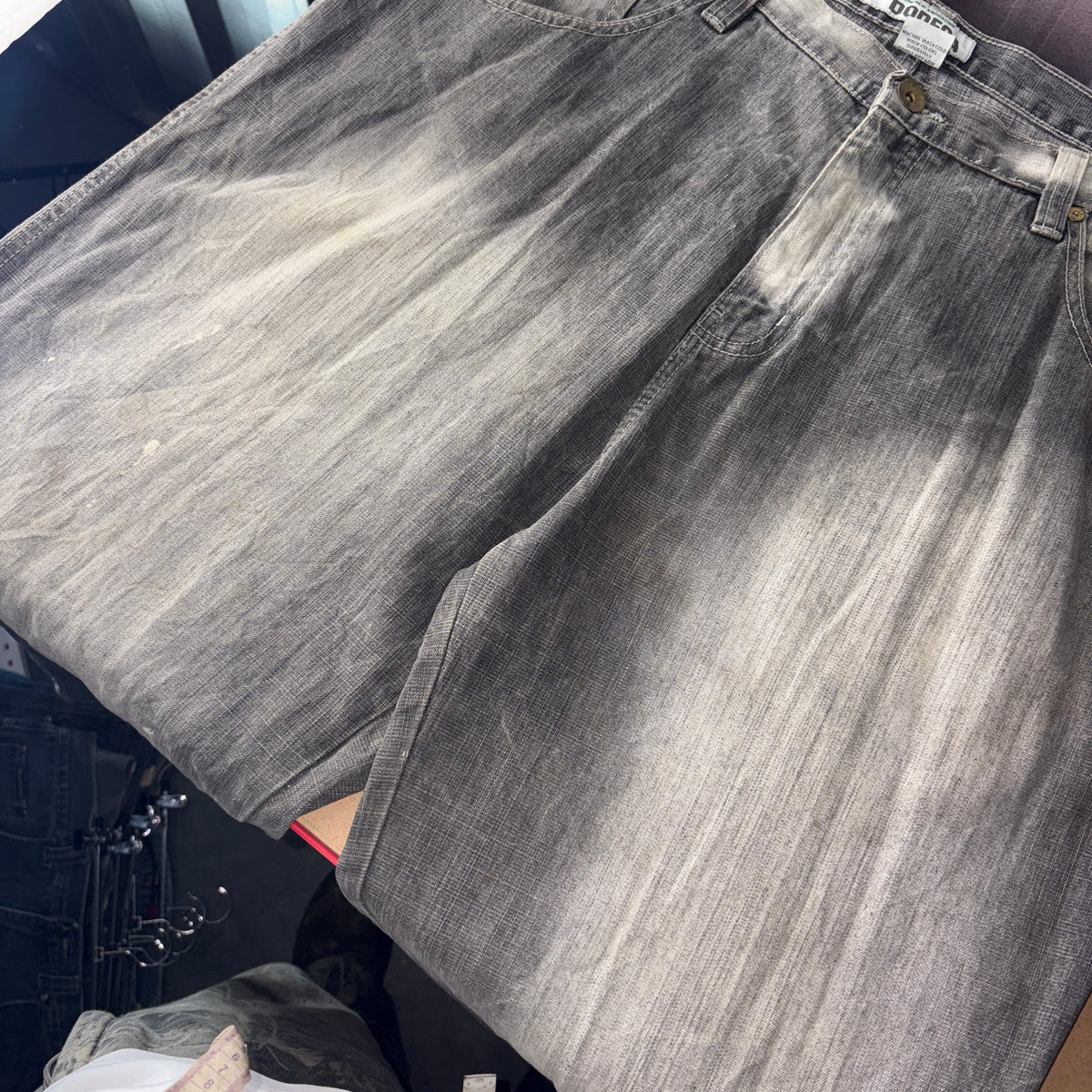 Dodeca Grey Embroidered Japanese Denim Hip Hop Y2K Baggy Jeans - 40L
