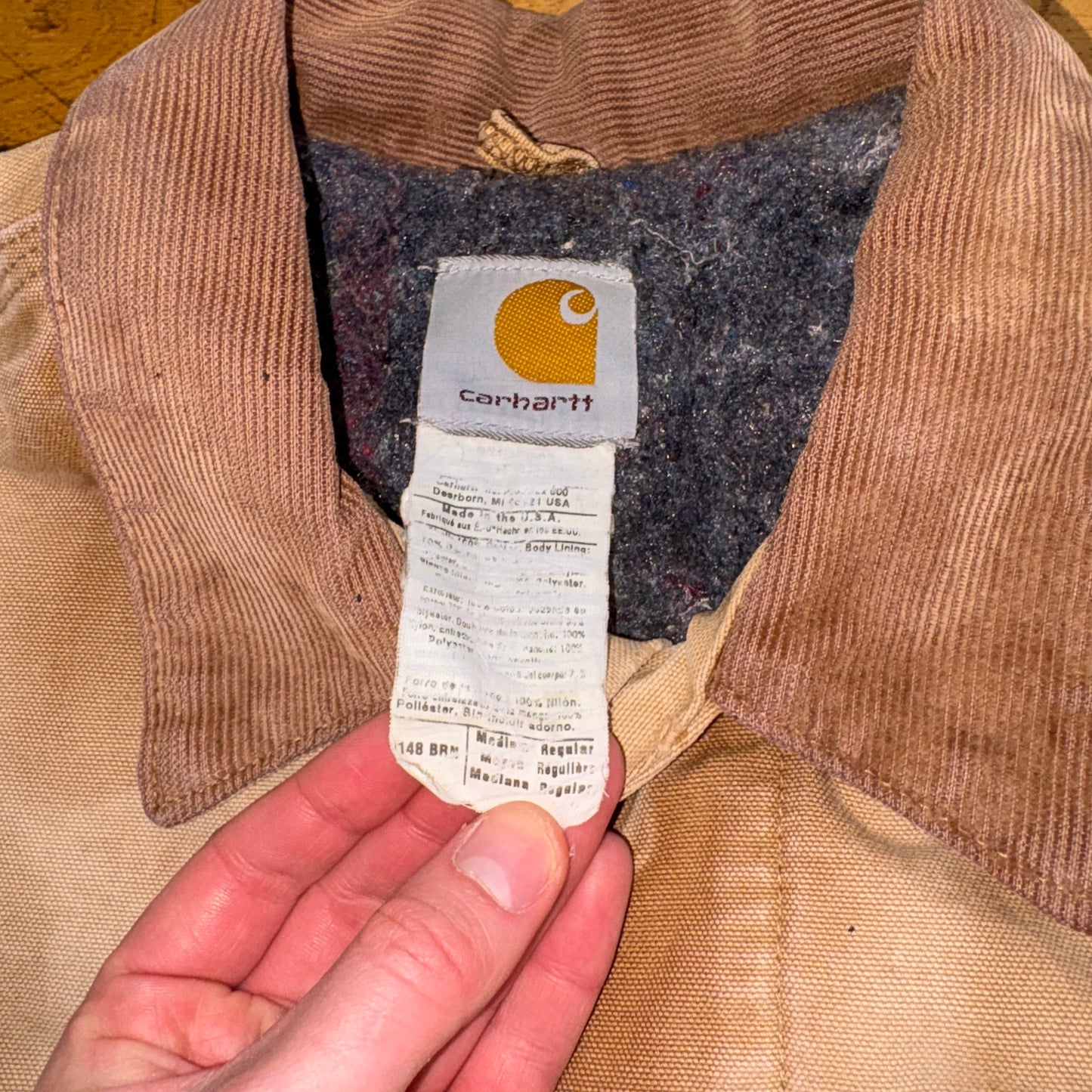 Vintage Carhartt Brown Trucker Distressed Thrashed Workwear Jacket - M