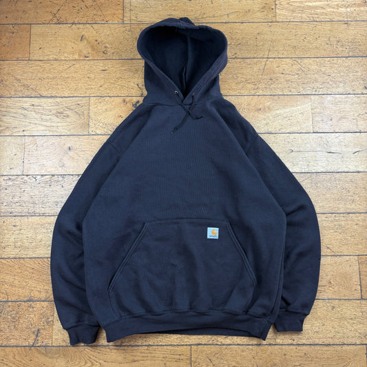 Vintage Carhartt Black Hoodie Sweatshirt - XL