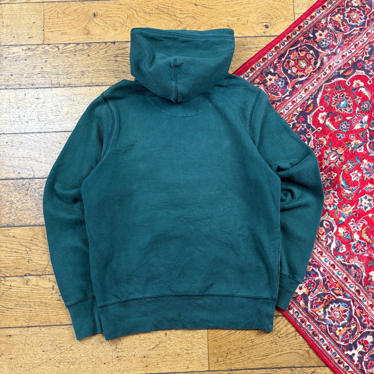 Vintage Nike Athletics Green Embroidered Hoodie Sweatshirt - S