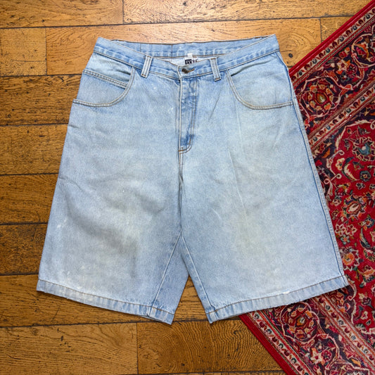 Vintage Extra Hip Hop Baggy Blue Shorts Jorts - 38