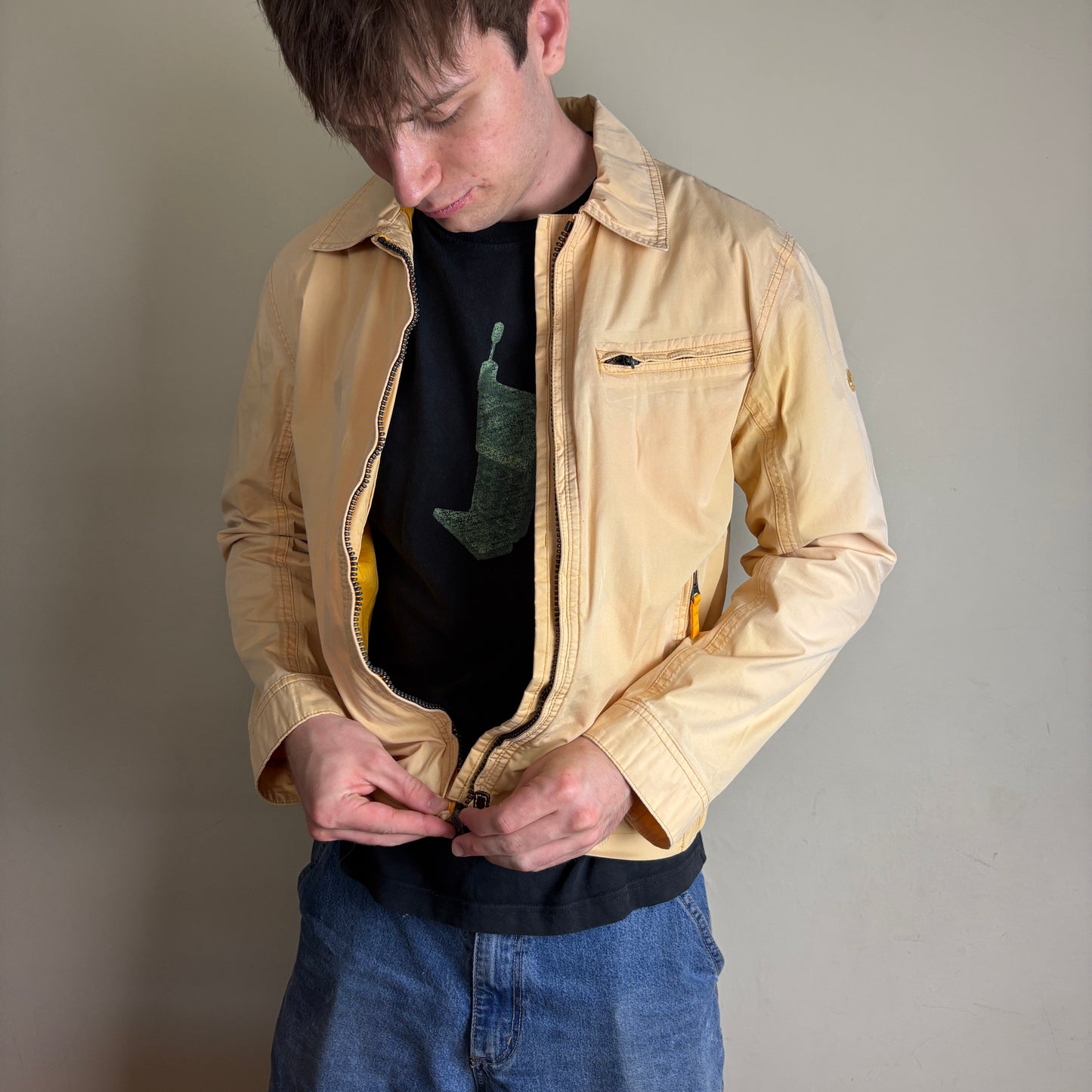 Vintage Timberland Cream Workwear Harrington Jacket - S