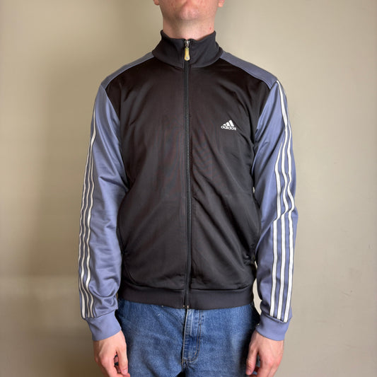 Vintage Adidas y2k Swoosh Black Track Jacket - S