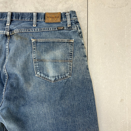 Vintage Wrangler Blue Straight Denim Workwear Jeans - 40
