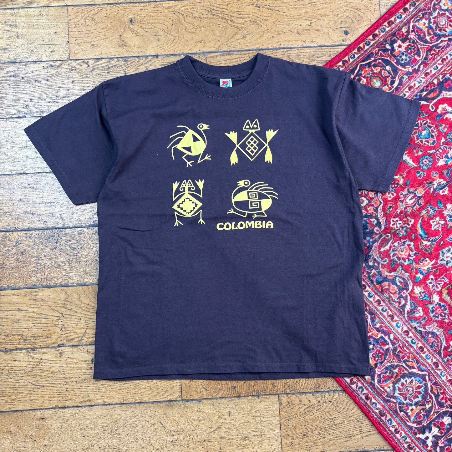 Vintage Columbia Brown Graphic T-Shirt - M