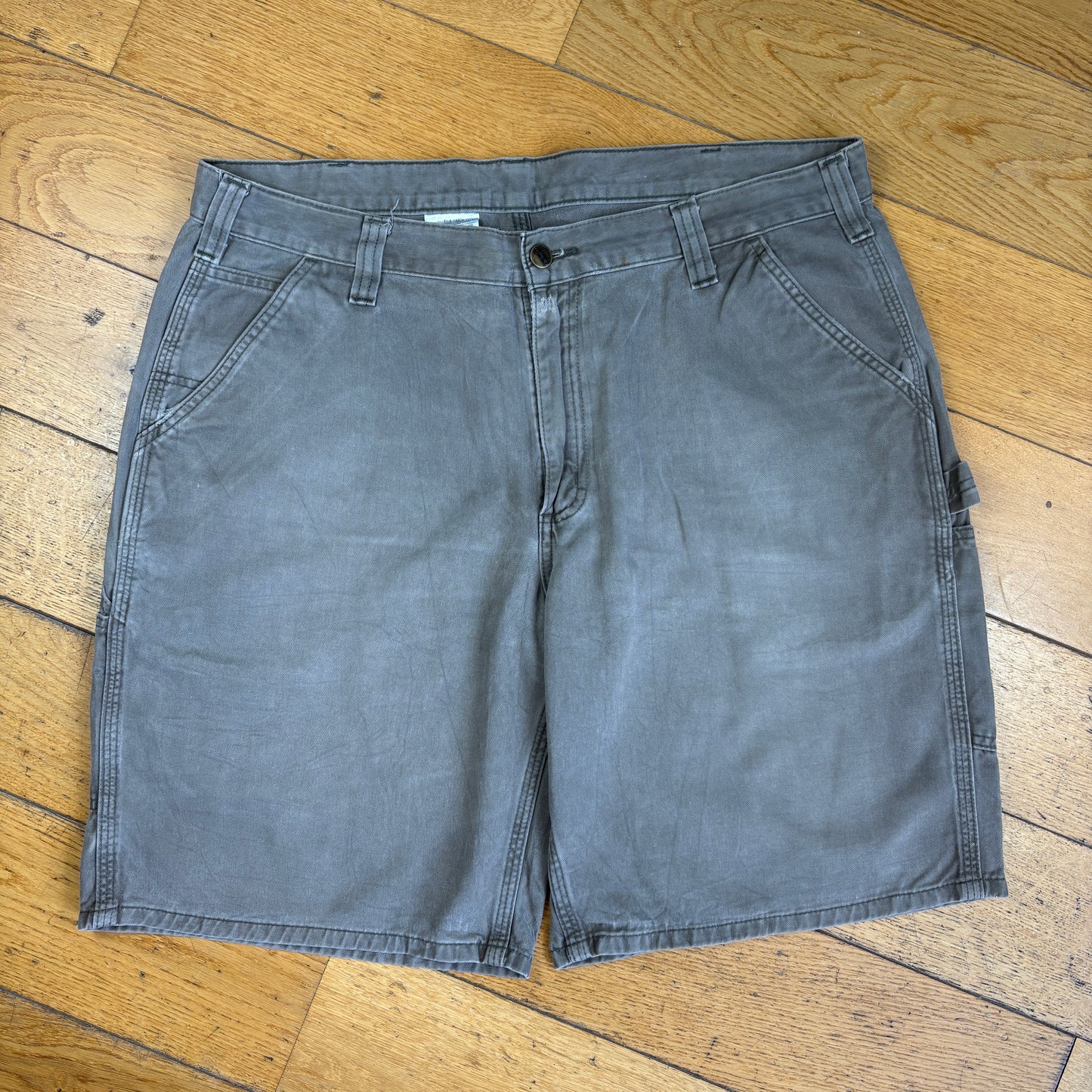 Vintage Carhartt Grey Workwear Baggy Carpenter Shorts - 38