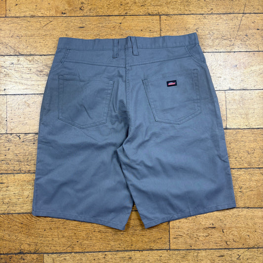 Vintage Dickies Workwear Carpenter Grey Baggy Shorts - 36