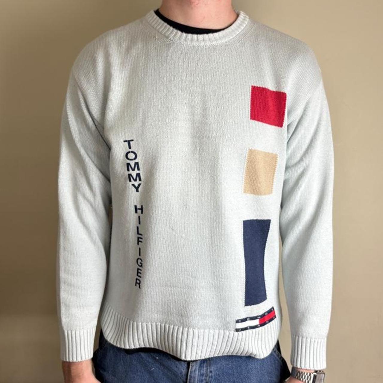 Vintage Tommy Hilfiger Blue Knit Jumper - S