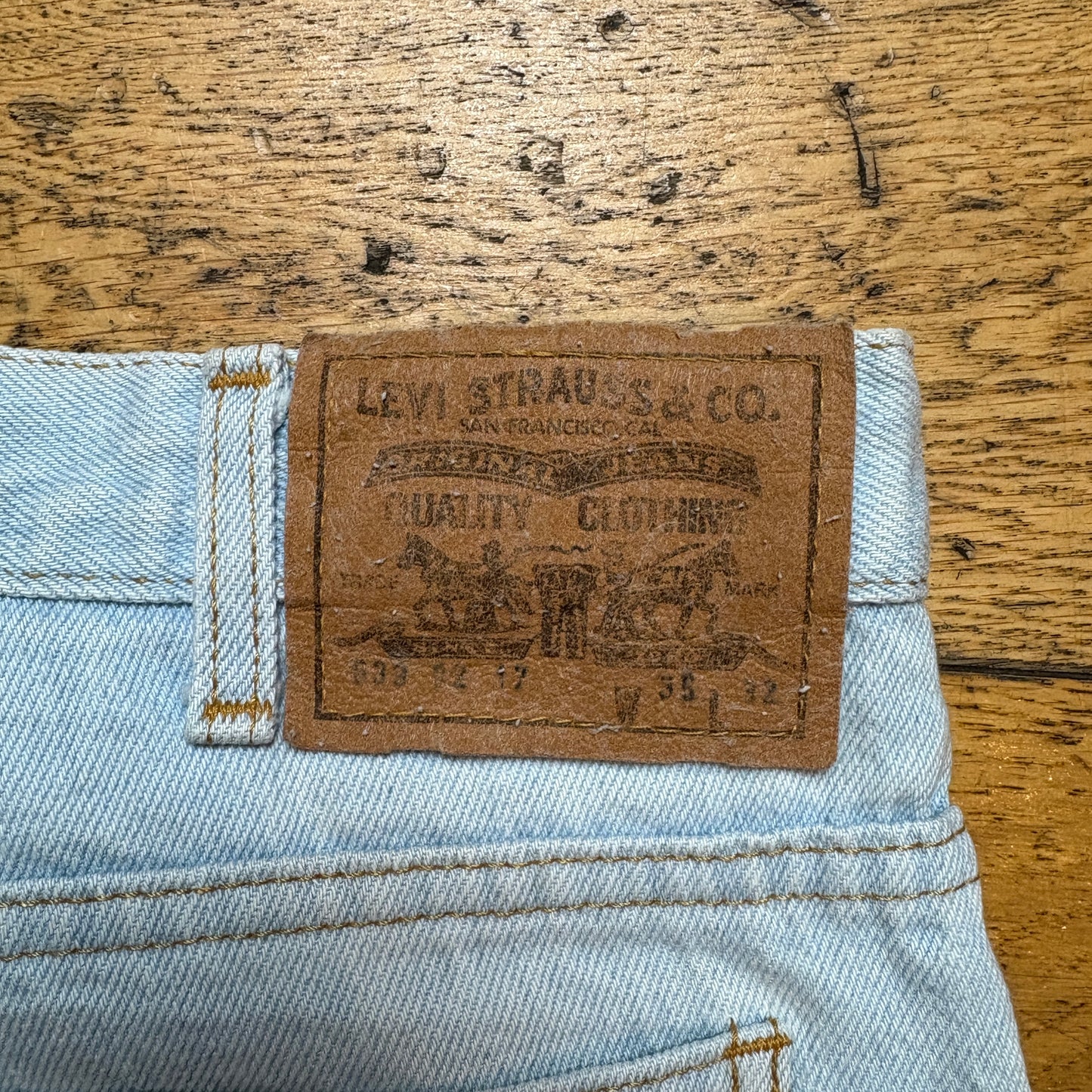 Vintage Levis Orange Tab Slim Blue Denim Jeans - 35S