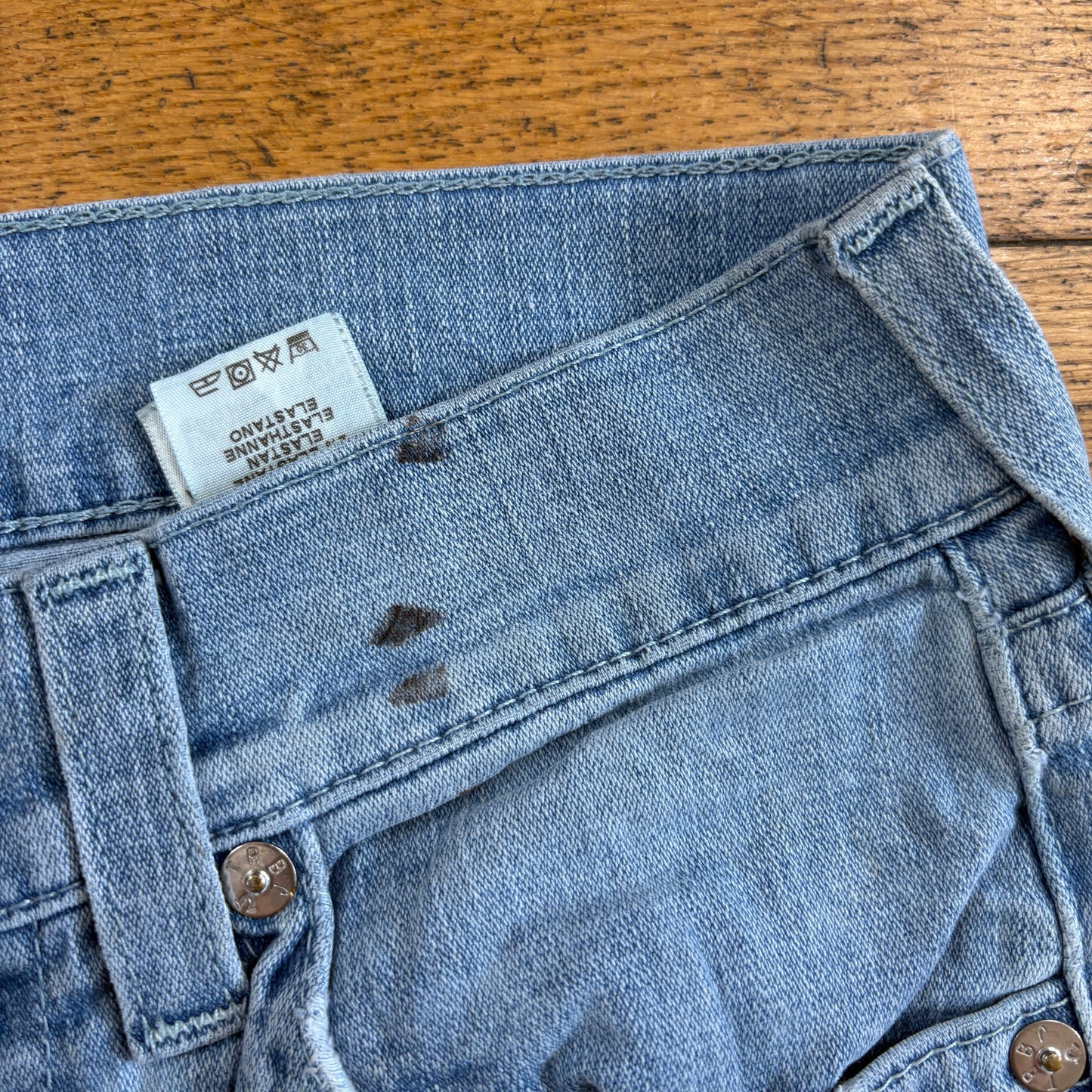 Vintage True Religion Moto Blue Embroidered Y2K Shorts Jorts - 30