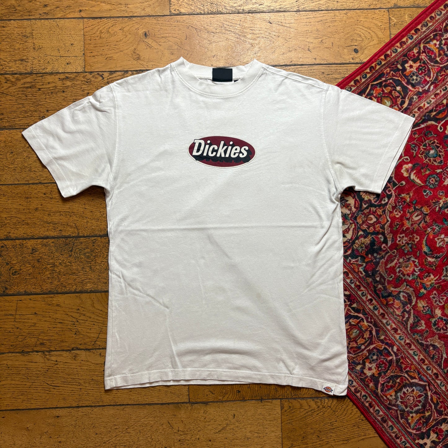 Vintage Dickies White Graphic T-Shirt - M