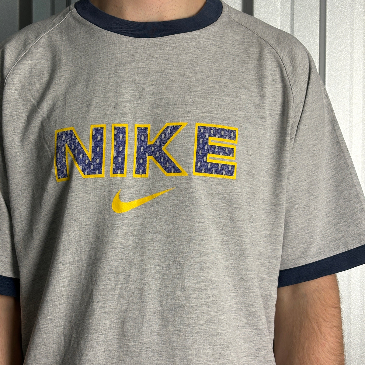 Nike Grey 90s Ringer Graphic T-Shirt - XL