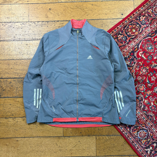 Vintage Adidas Grey Womens Tracksuit Track Shell Windbreaker Jacket - Size 10