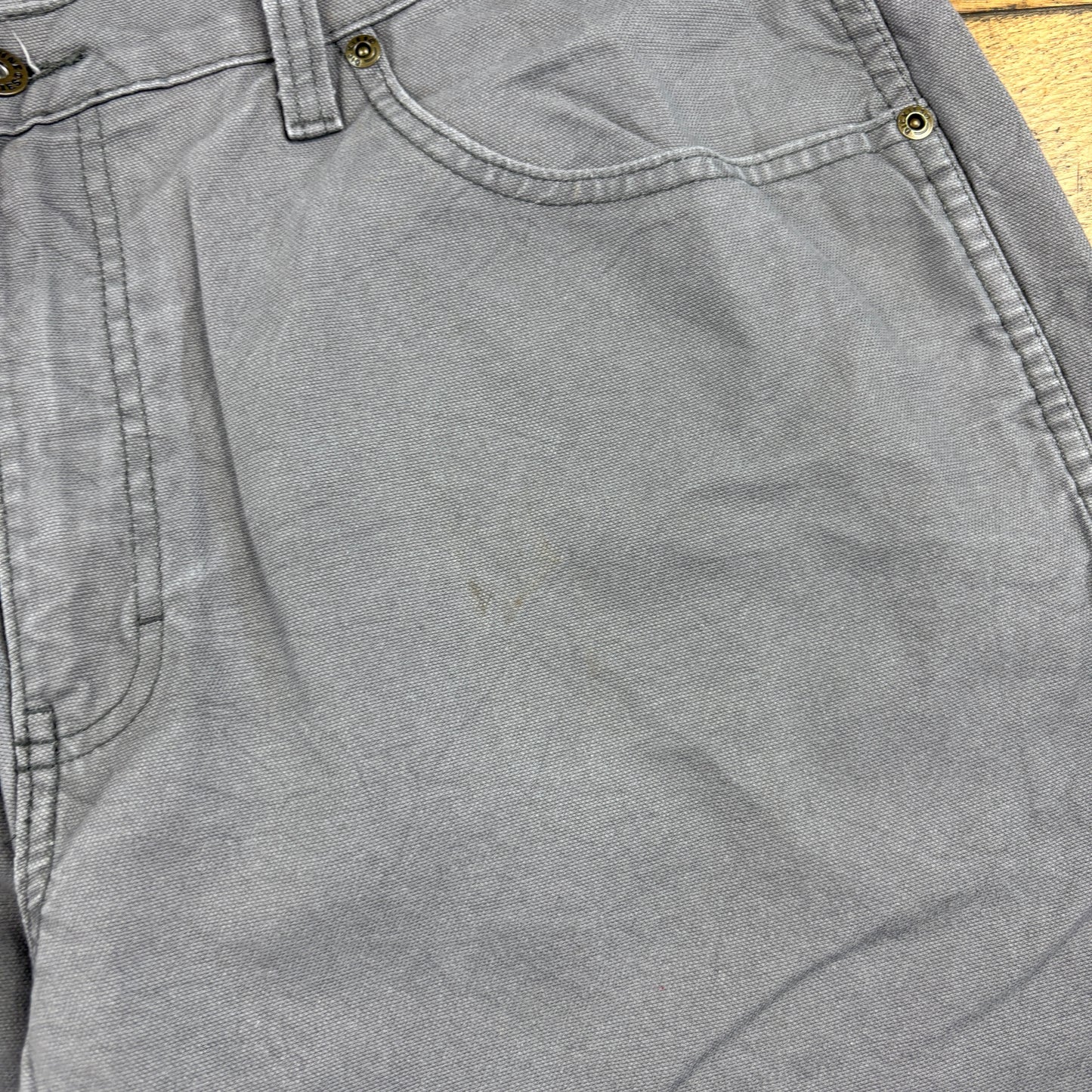 Vintage Dickies Workwear Carpenter Grey Baggy Shorts - 36