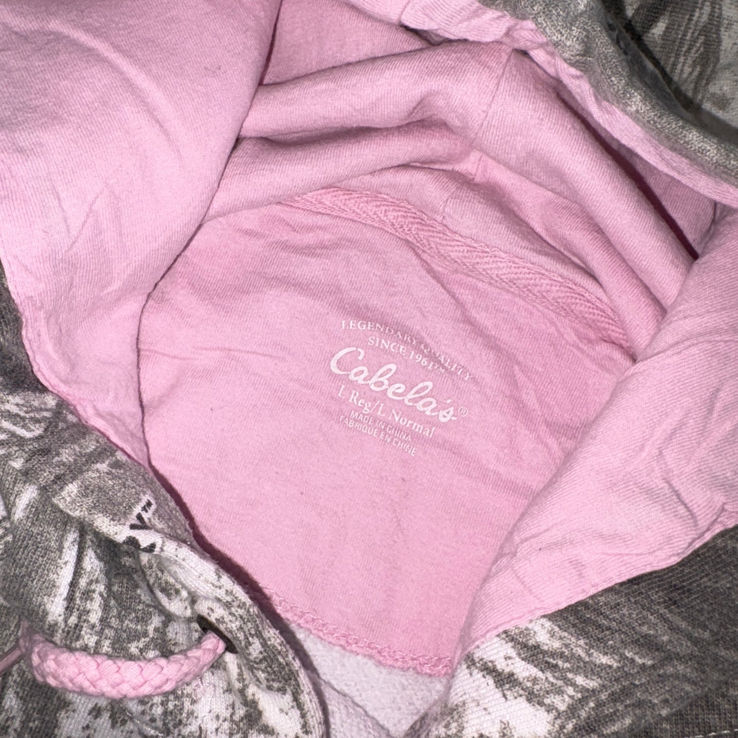 Vintage Realtree Camo White Hoodie Embroidered Sweatshirt - L