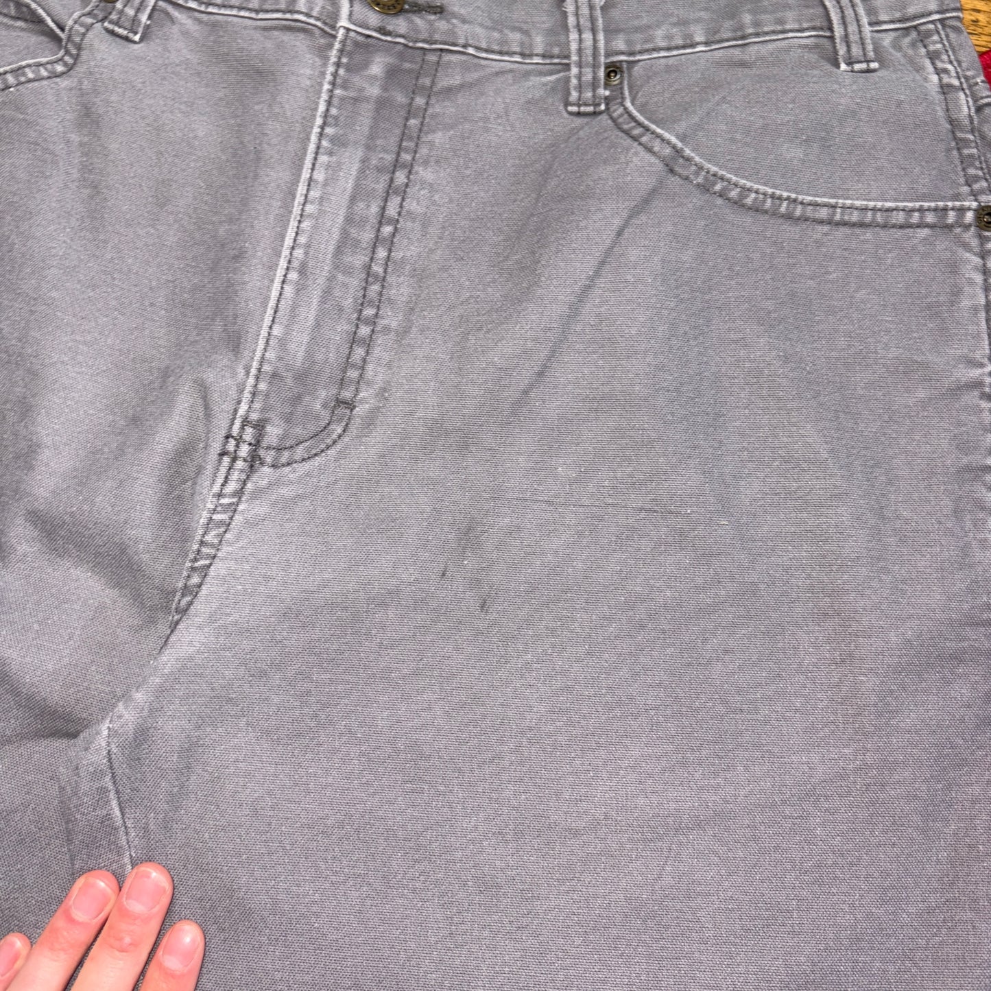 Vintage Dickies Workwear Carpenter Grey Baggy Shorts - 36
