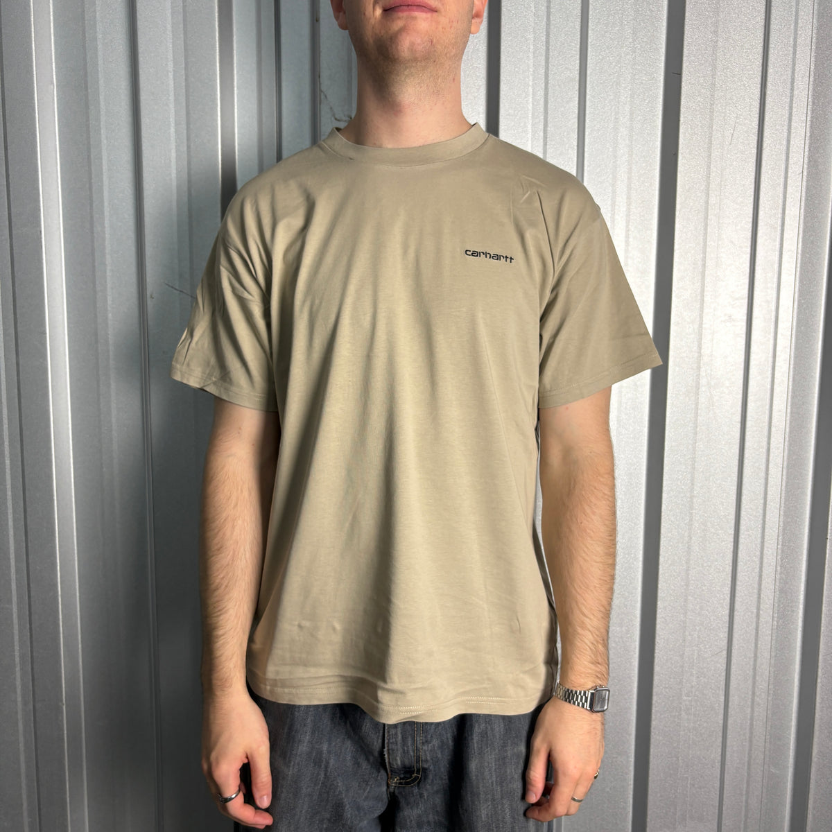 Carhartt Wip Brown Embroidered T-Shirt - M
