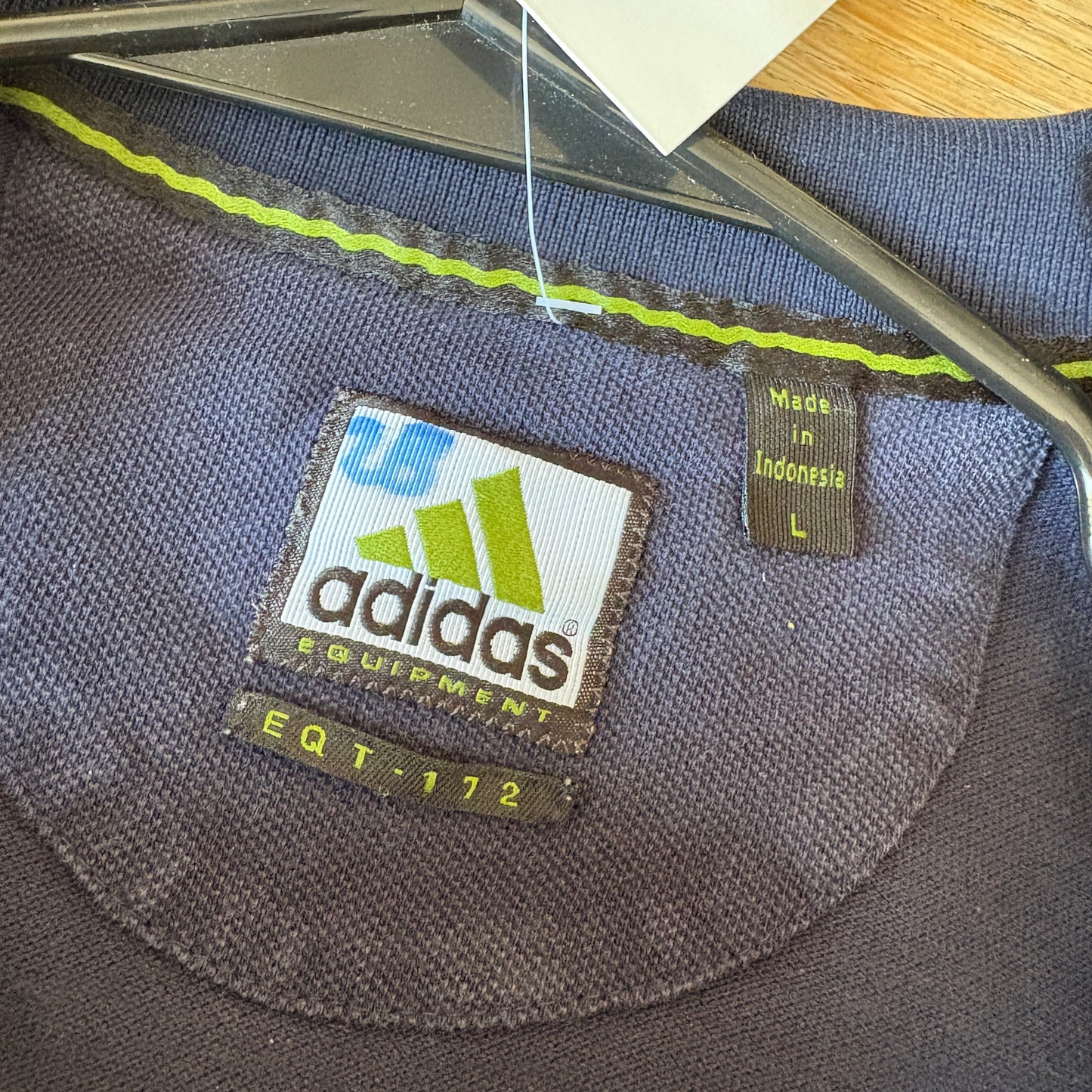 Vintage 90s Adidas Equipment Navy Rugby Polo Shirt - L