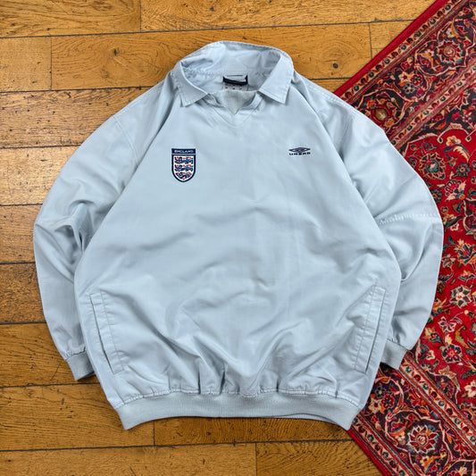 Vintage Umbro England Training Tracksuit Pullover Blue Football Jacket - XL