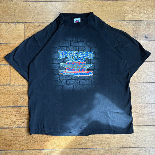 Vintage 1996 Racing Nascar Motorbike Single Stitch Black Graphic T-Shirt - XL