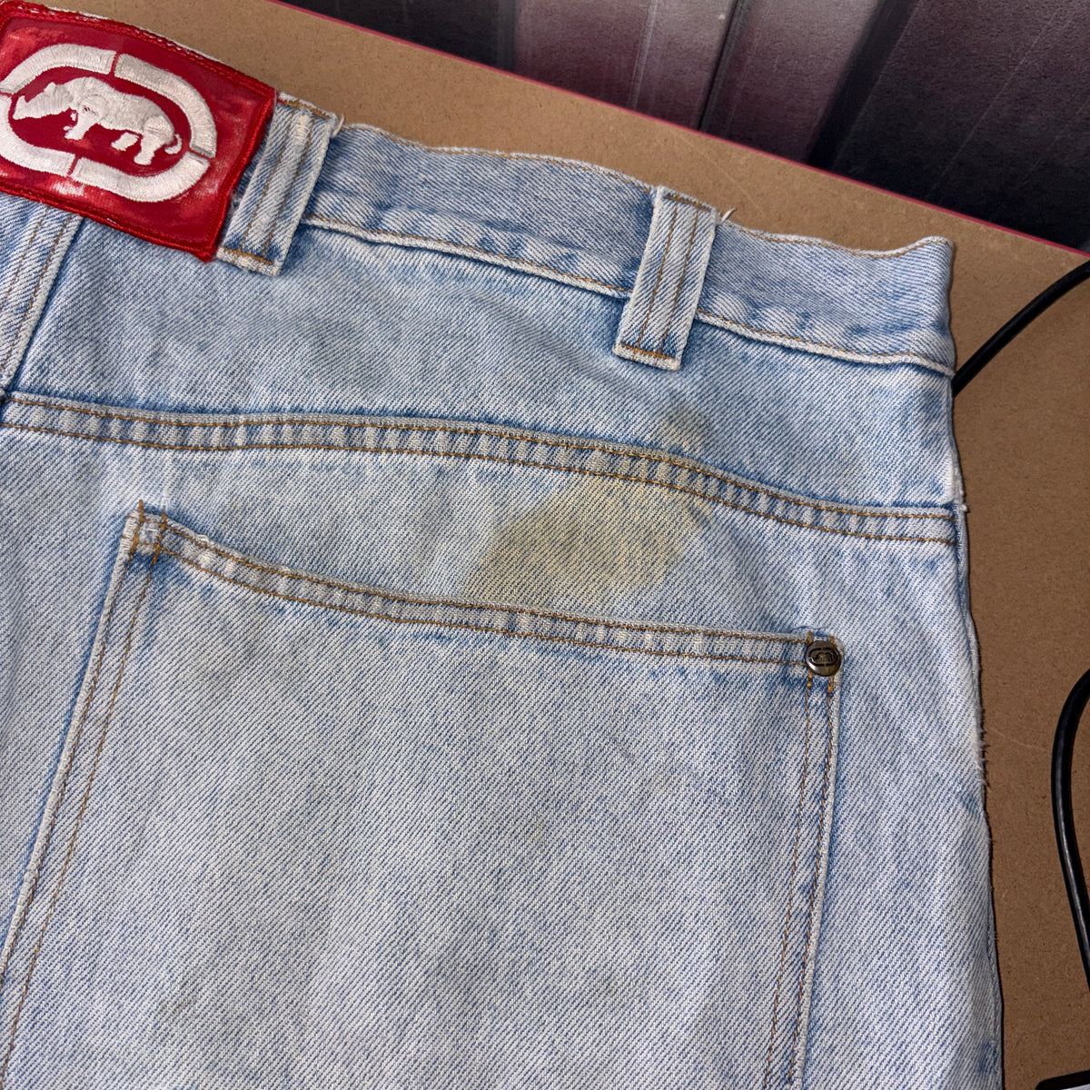 Ecko Unltd Blue Embroidered Japanese Denim Hip Hop Y2K Baggy Jeans - 40S