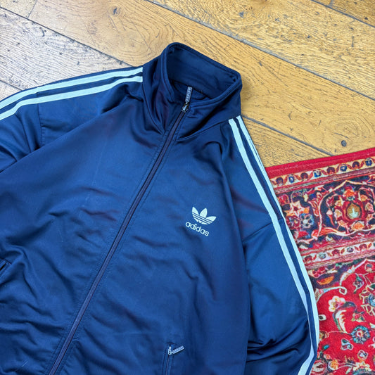 Vintage 80s Adidas Navy Tracksuit Track Shell Windbreaker Jacket - L