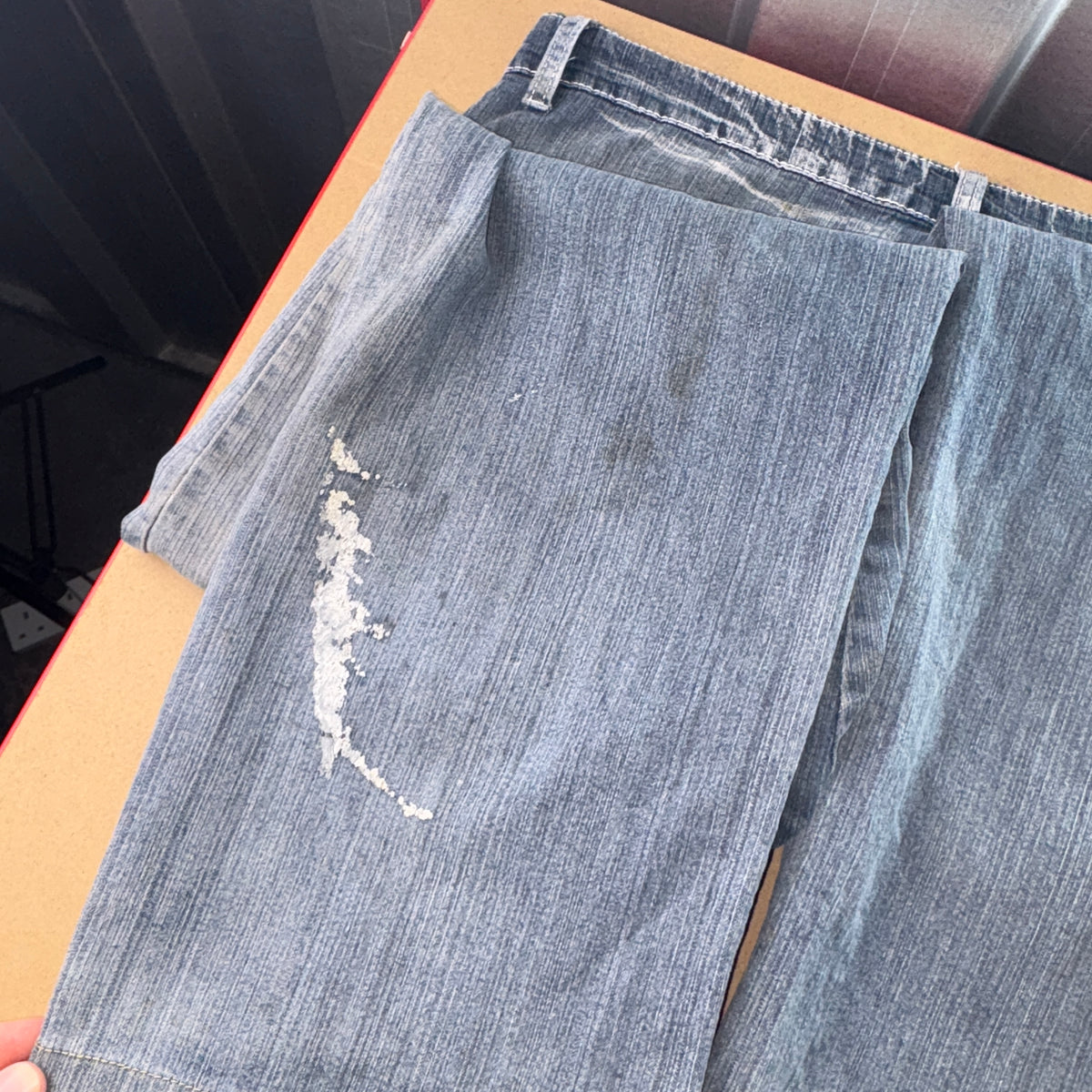 Embroidered Blue Japanese Denim Hip Hop Y2K Baggy Jeans - 32S