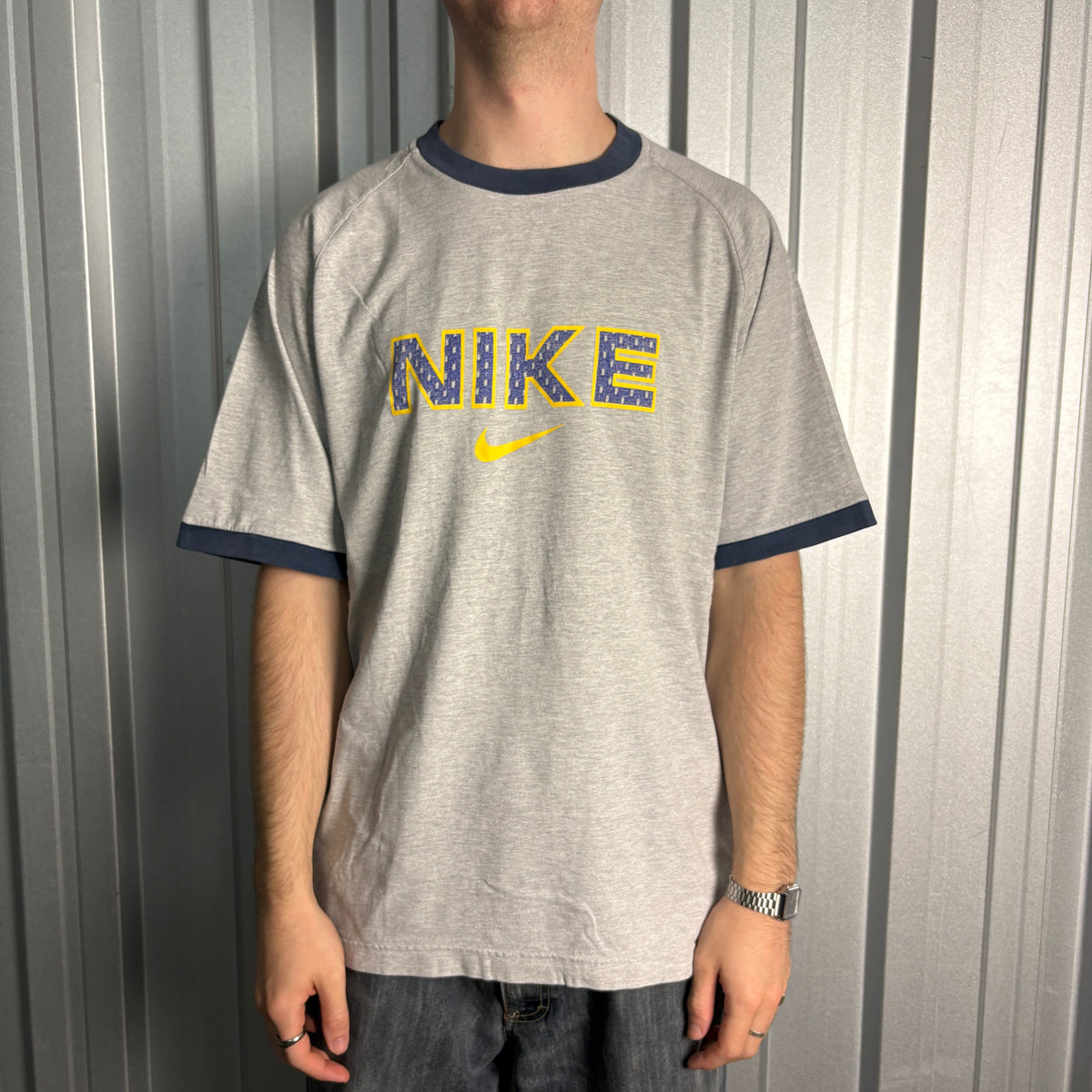 Nike Grey 90s Ringer Graphic T-Shirt - XL