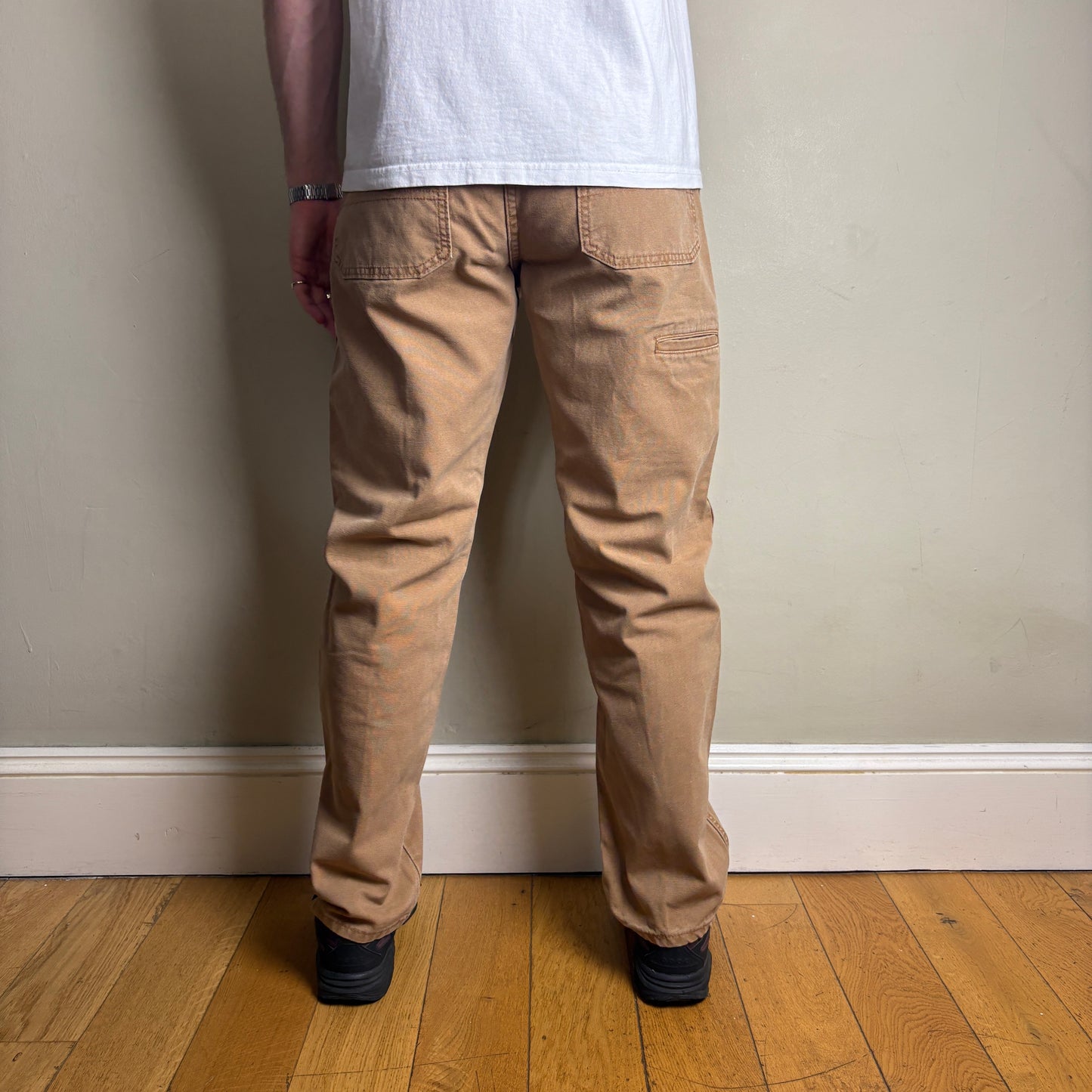 Vintage Dickies Workwear Brown Carpenter Baggy Trousers - 34R