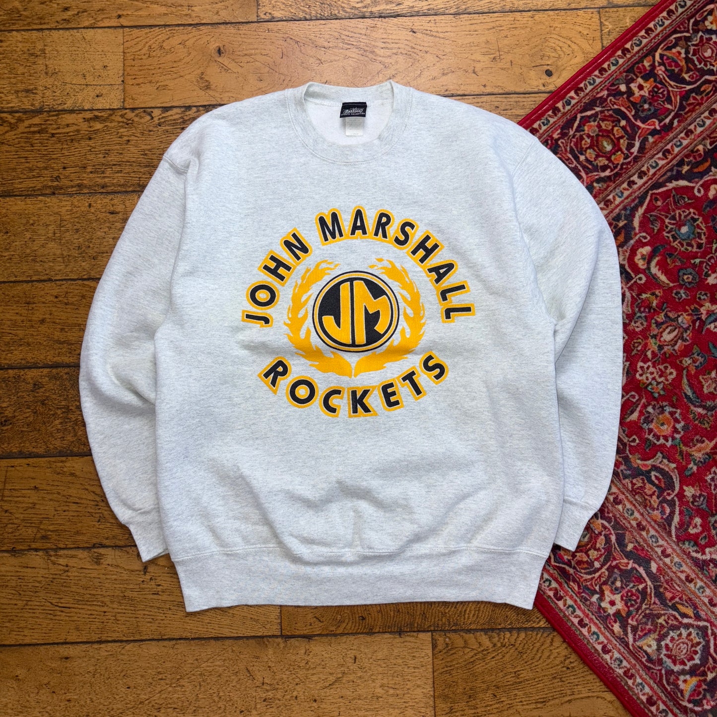 Vintage 90s USA College Varsity Grey Sweatshirt - L