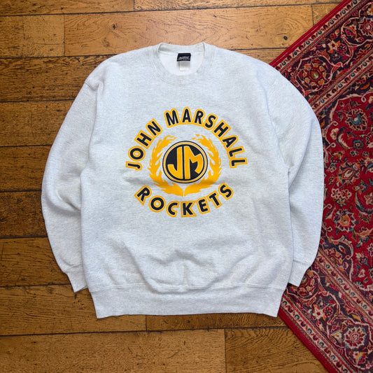 Vintage 90s USA College Varsity Grey Sweatshirt - L