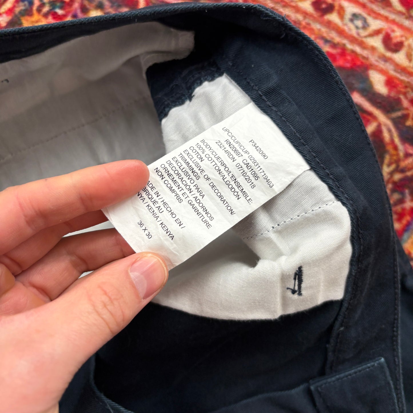 Vintage Dickies 874 Navy Baggy Skate Chino Cargo Trousers - 36