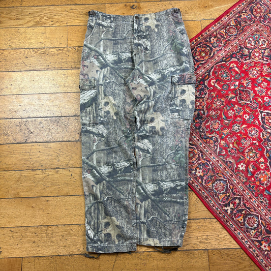 Vintage Real Tree Camo Green Hunting Workwear Trousers - 38
